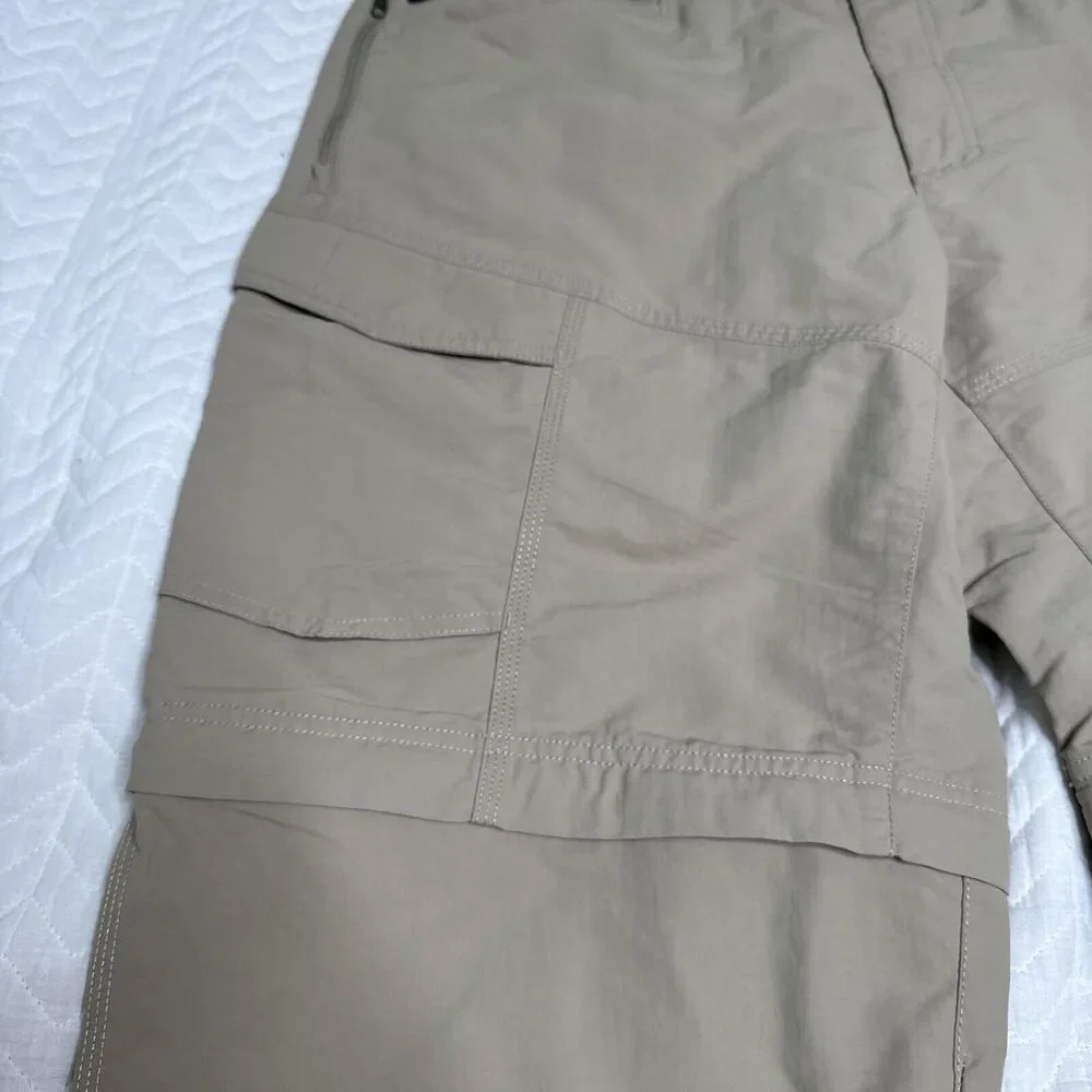 North Face Mens XL Paramount‎ Trail Convertible Pants Hiking Tan Khaki !