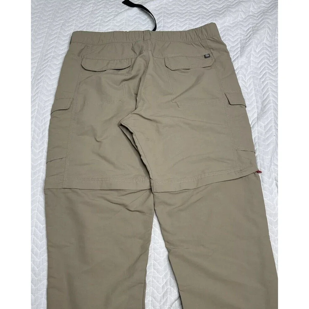 North Face Mens XL Paramount‎ Trail Convertible Pants Hiking Tan Khaki !