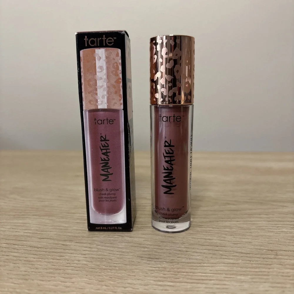 Tarte RASPBERRY Maneater Blush &‎ Glow Cheek Plump Full Size .27 oz NIB