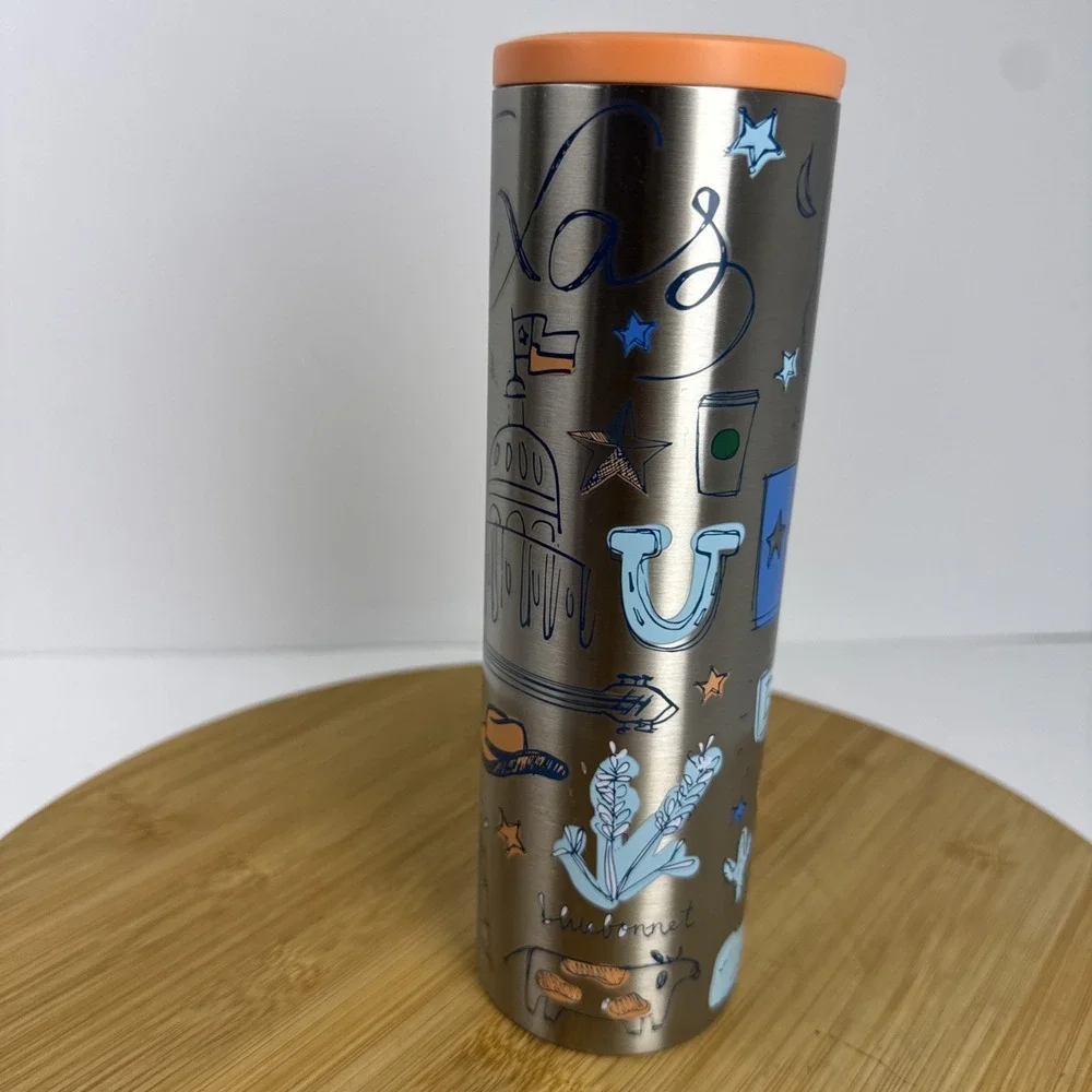 Starbucks‎ TEXAS Travel Tumbler Mug Stainless Steel 16oz Been There 2021 Orange