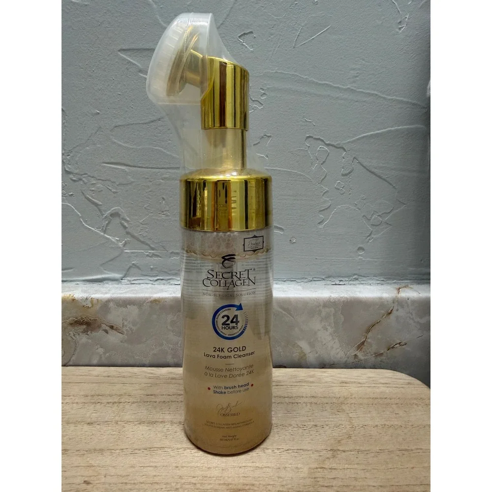 Secret Collagen 24K Gold Lava‎ Foam Cleanser with Brush Head 150ml