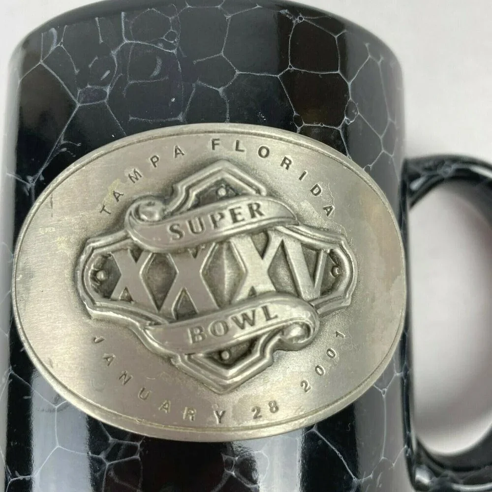 2001 3D SUPER BOWL XXXV‎ Tampa Florida Mug Cup