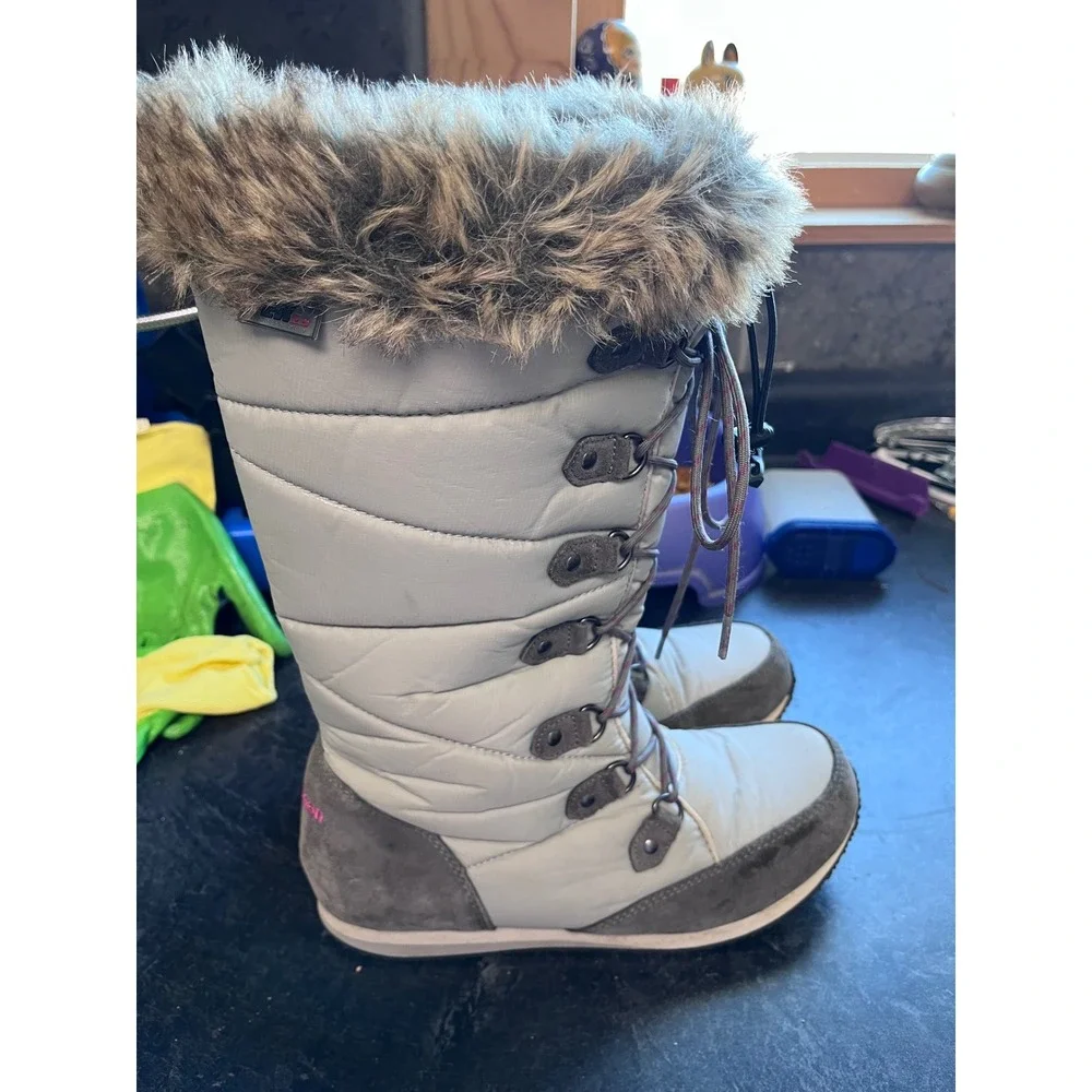 LL Bean Carabassett Boots Waterproof TEK2.5 Faux Fur‎ Snow Boots Womens 8