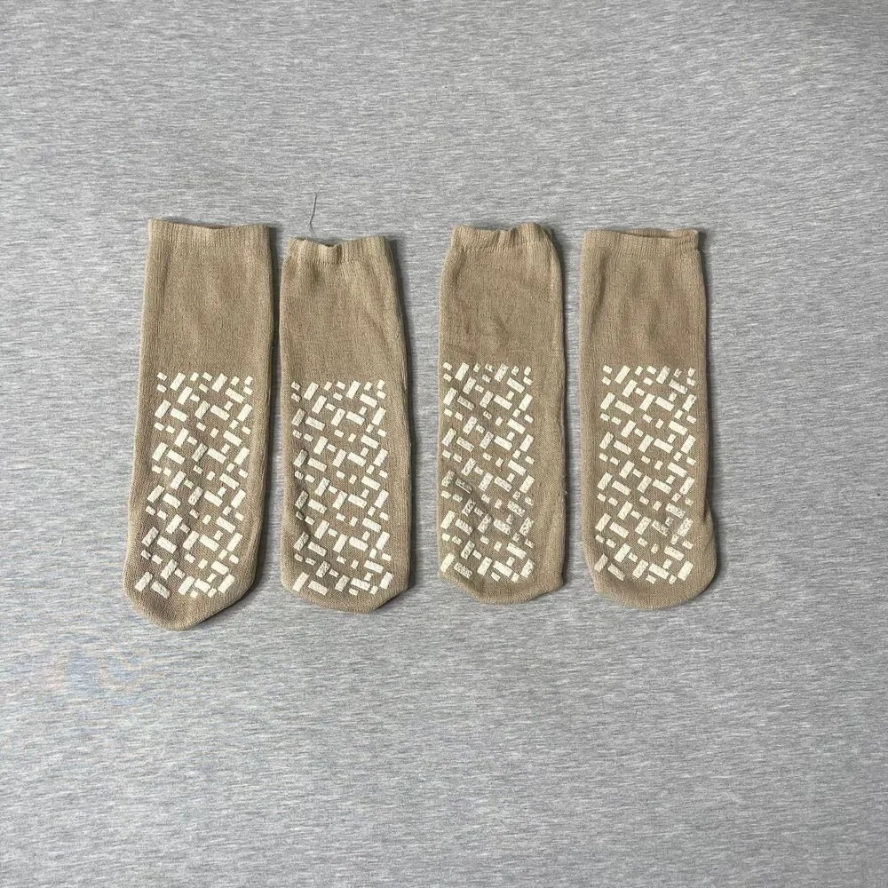McKesson Unisex Solid Tan Ankle Socks 4 PCS. Set