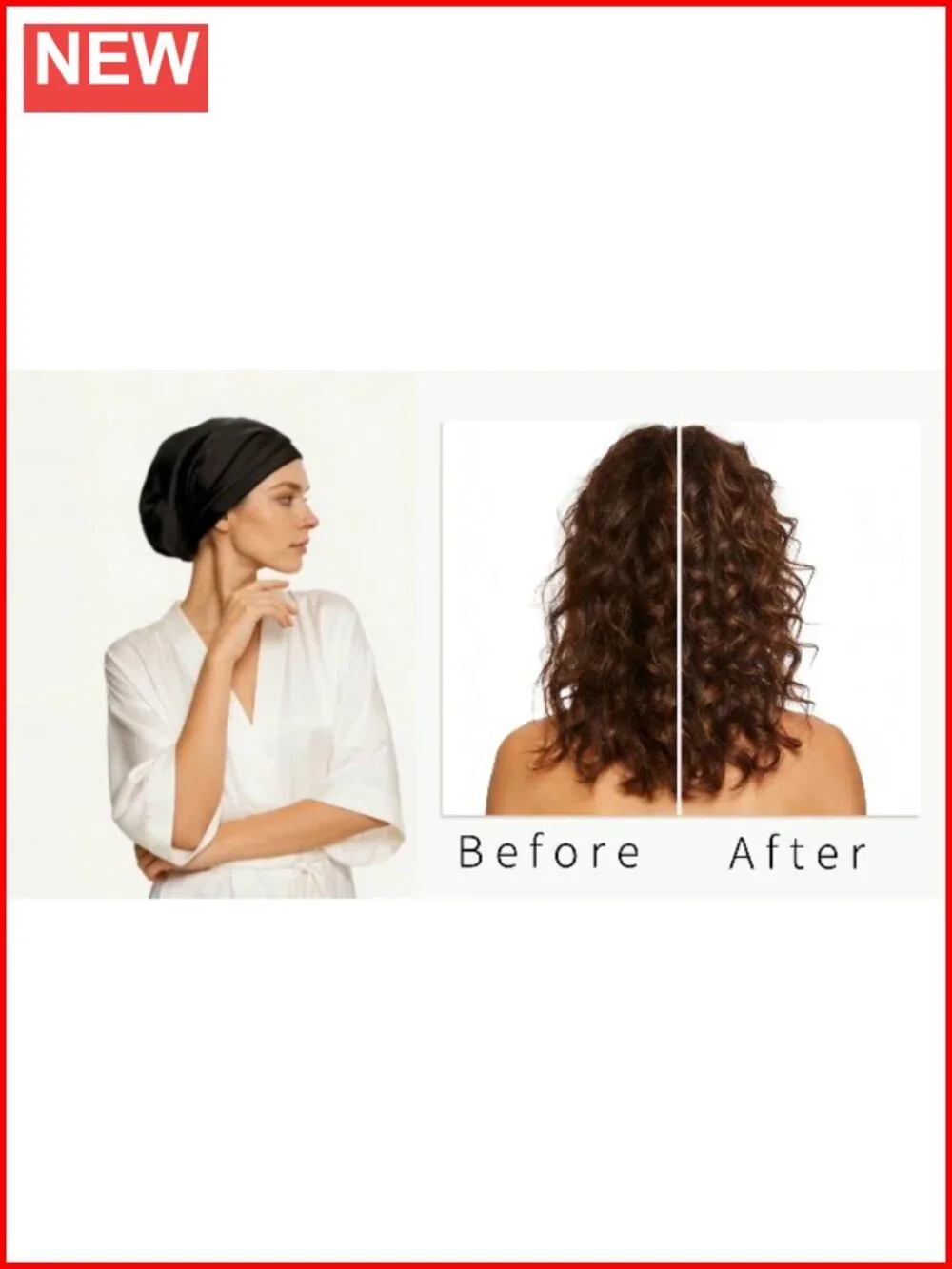 Adjustable Silk Hair Bonnet for Sleeping, Satin Lined Sleep Cap