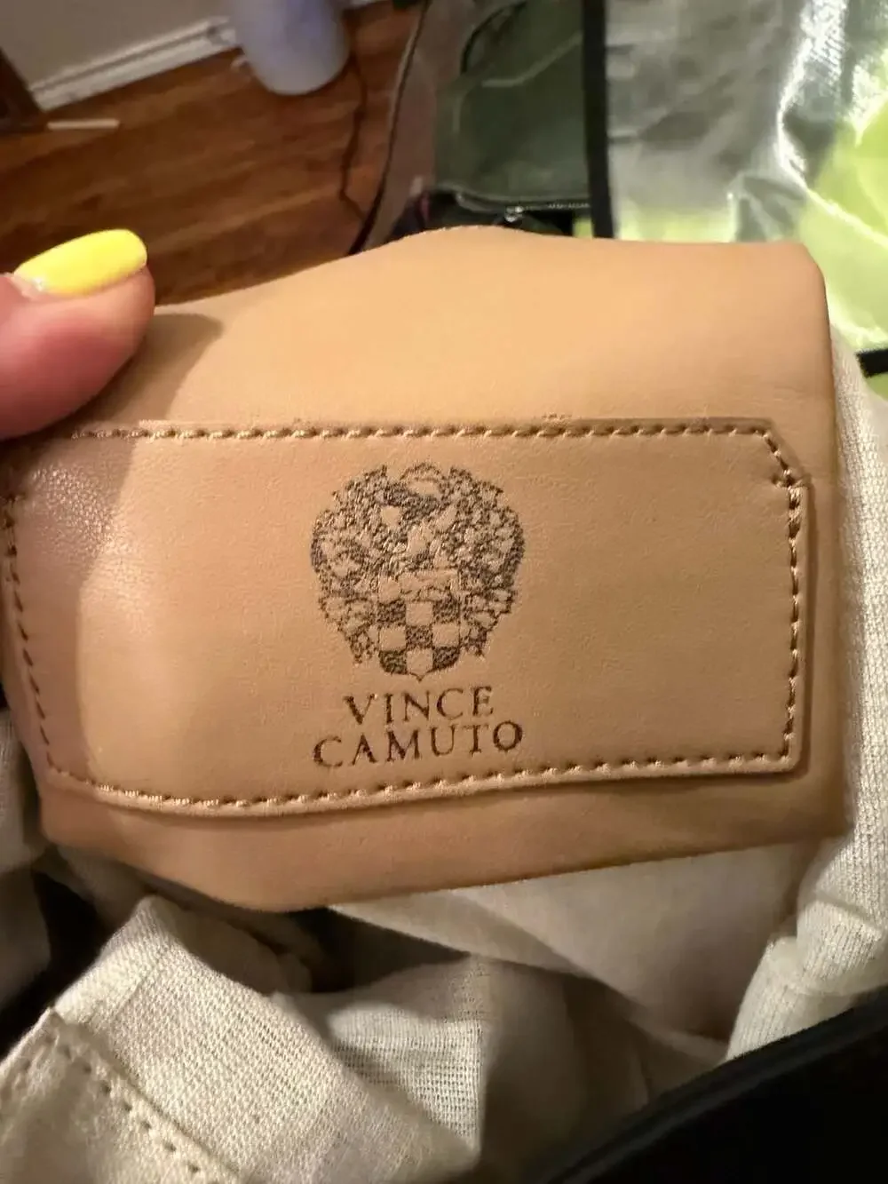 Vince Camuto black pebbled