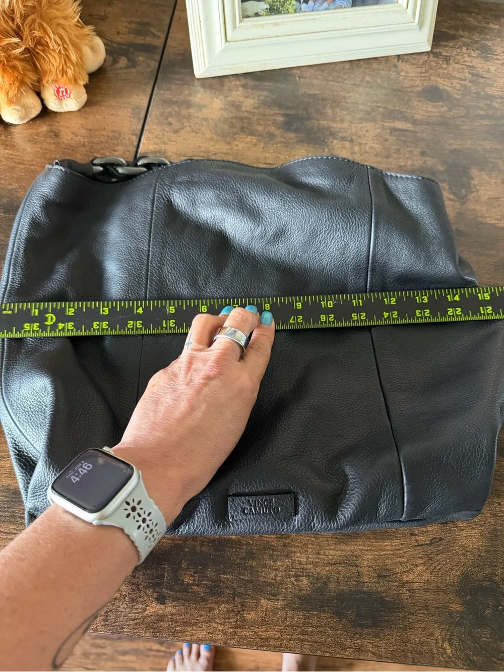 Vince Camuto black pebbled