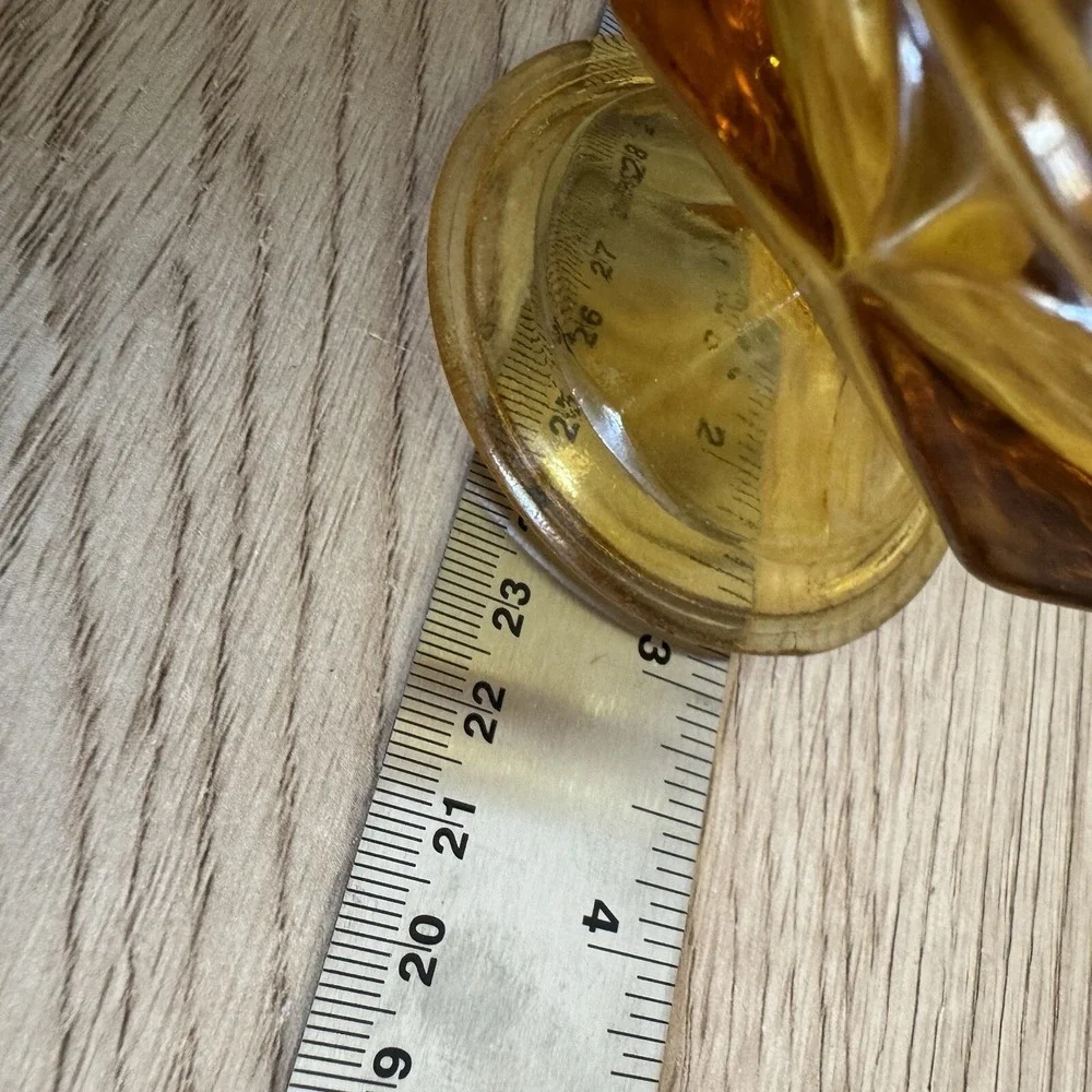 6 Anchor Hocking Fairfield Amber Low Sherbet Set Vintage Honey Gold Stemware Lot