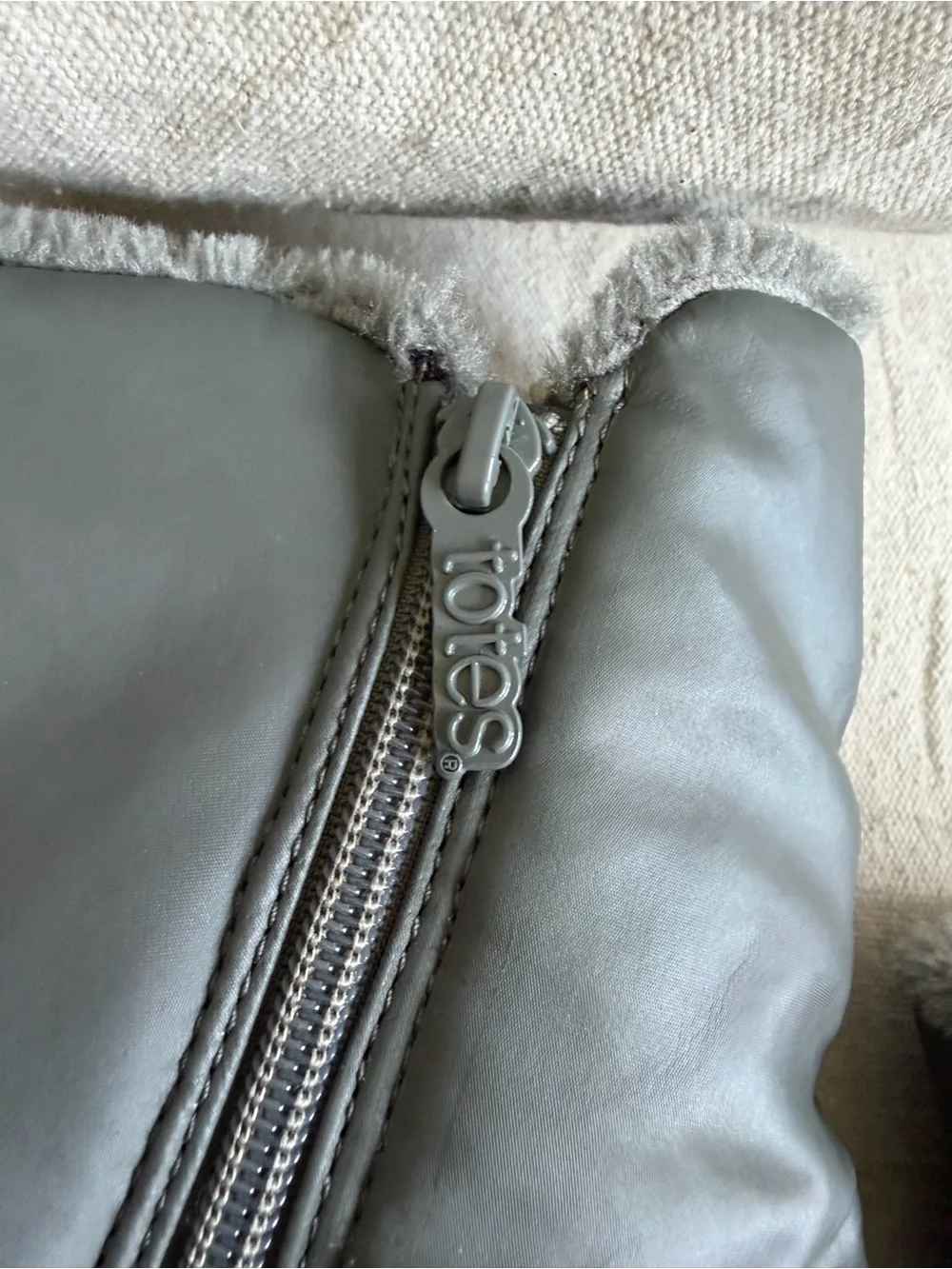 Totes Grey Faux Fur Lined Winter Boots Size 11M Utility Cabincore Minimalist