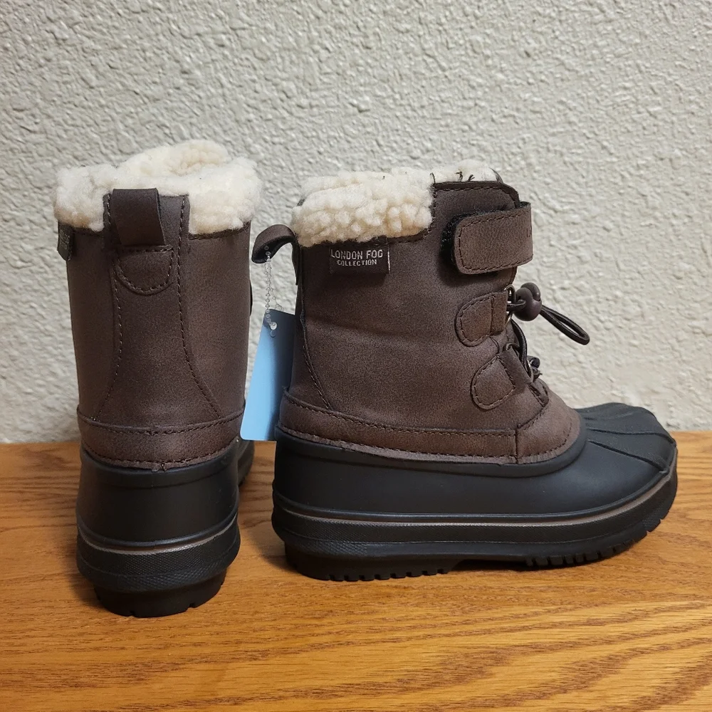 NWT London Fog Collection Brown & Black Lil Oxford Boots Size 9