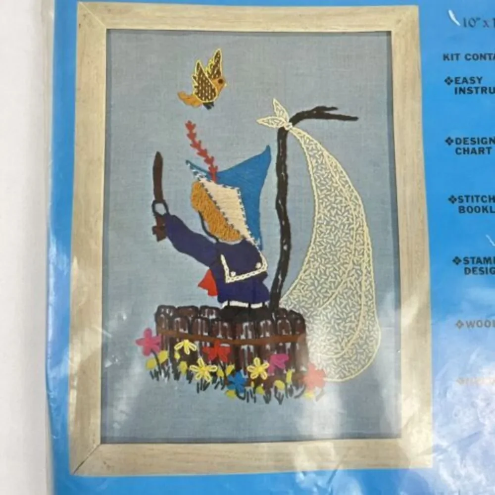 Vintage‎ Rose Galitzer Buccaneer Needlework Kit Pirate Child Wool 10x14