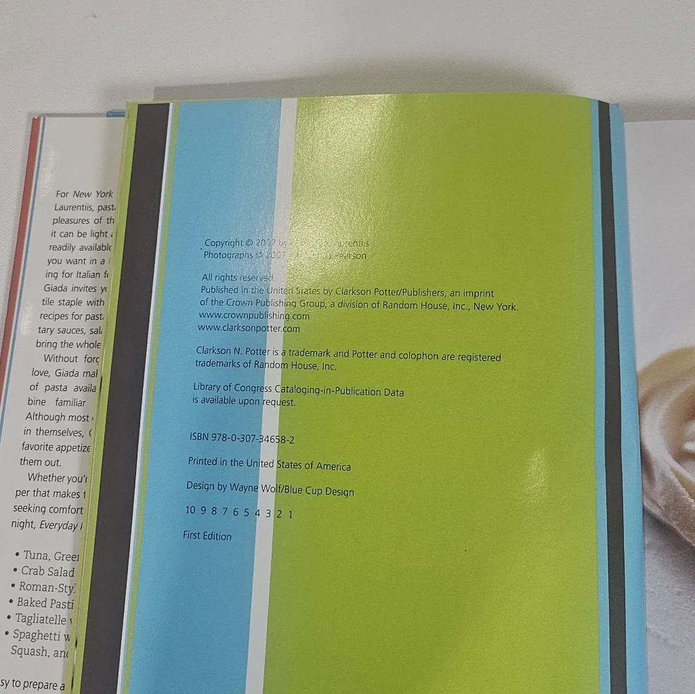 Giada‎ De Laurentiis Everyday Pasta Food Network Kitchen Recipe Book Hardcover
