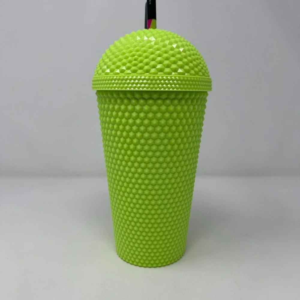 New Starbucks 30th Anniversary Frappuccino Lime Green Studded Bling Tumbler 16oz