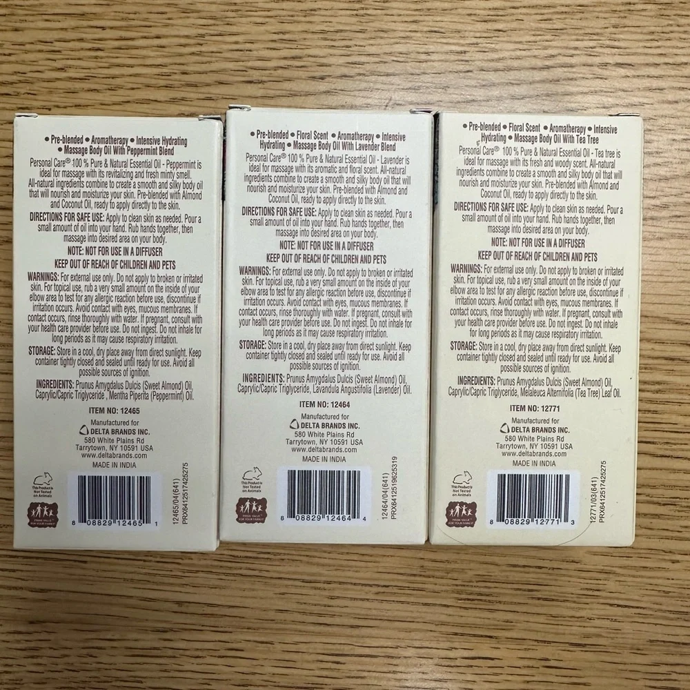 Lavender , Tea Tree, Peppermint Essential Oil Trio (set of 3)