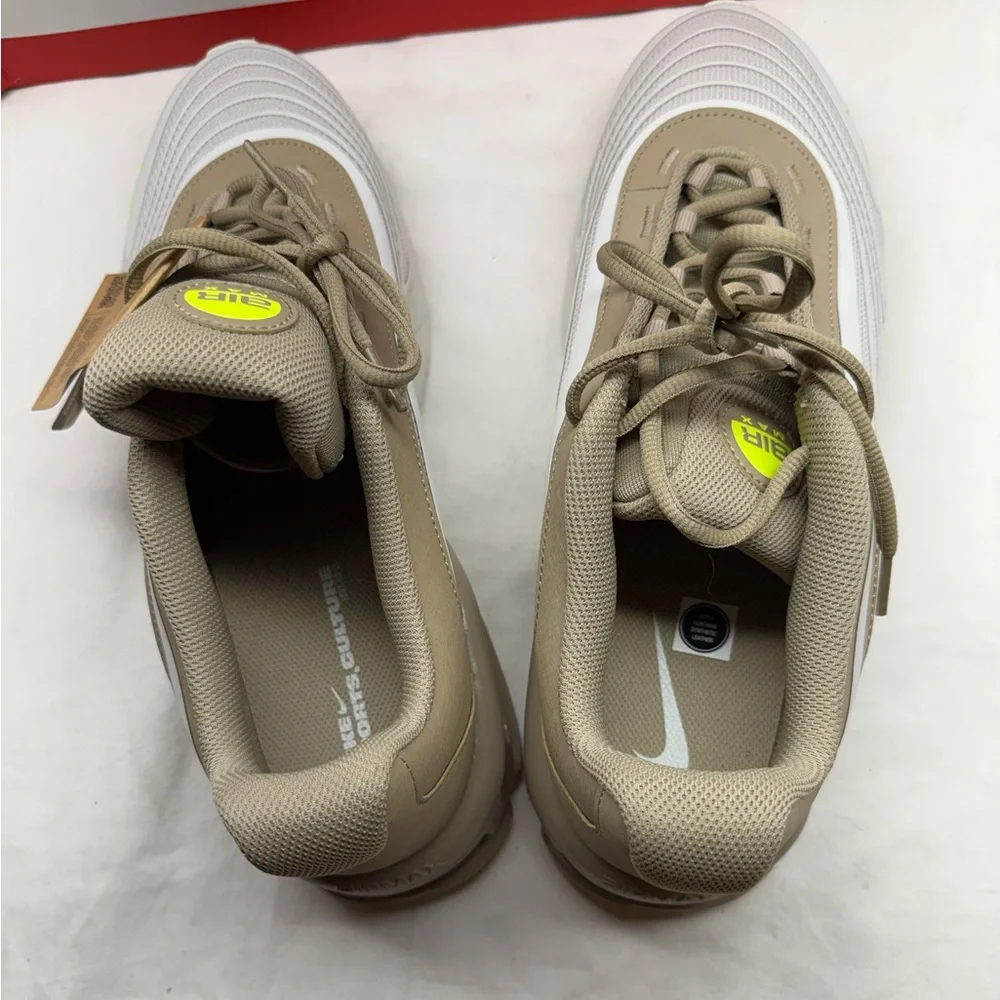 Nike Air Max Fire Shoes Sneakers Light Bone Khaki Volt Mens 12 IF2621-002 New