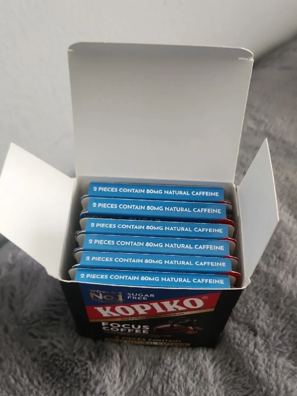 KOPIKO Focus Coffee Sugar Free Candy - Black & Gold Packaging