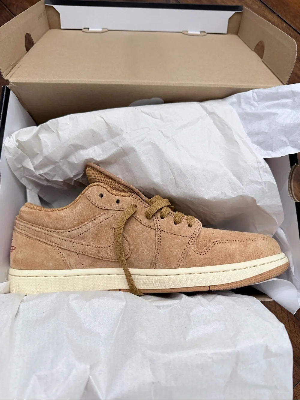 Jordan Men's Sneakers Tan with Pink Jumpman