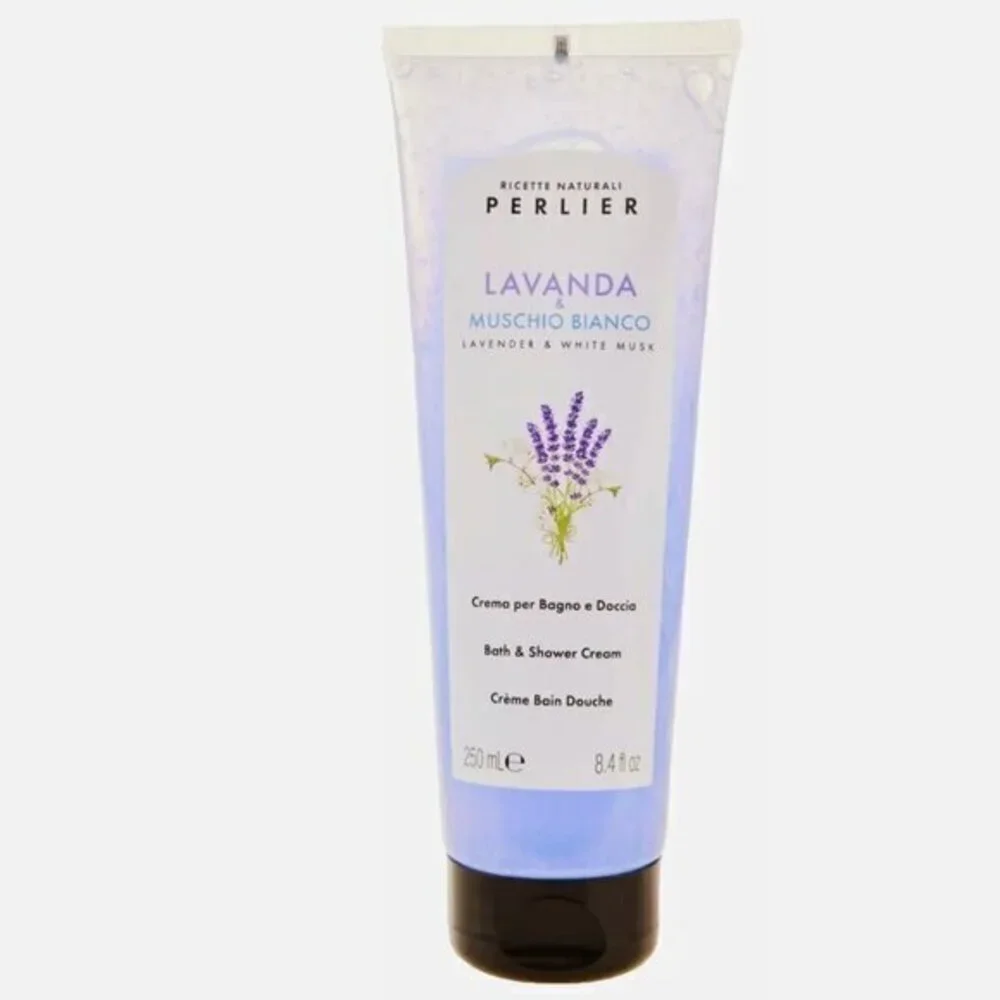 Perlier LAVENDER &. WHITE MUSK Bath and Shower Cream 8.4 oz SEALED