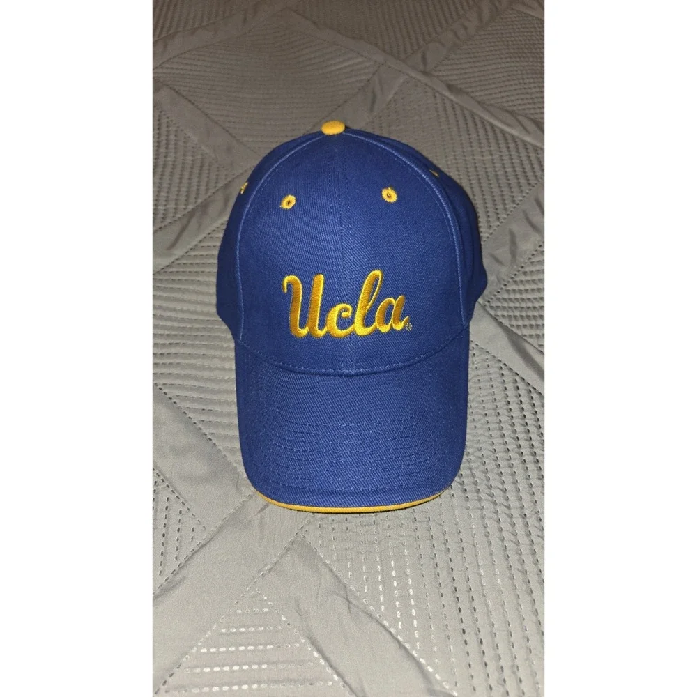 UCLA Bruins Hat Blue Gold Script Embroidered Adjustable‎ Collegiate Cap