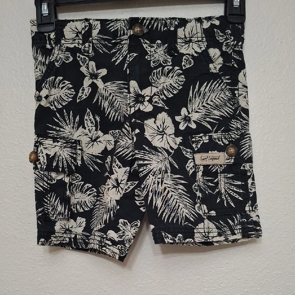 Carter's Black and White Tropical Print Shorts
