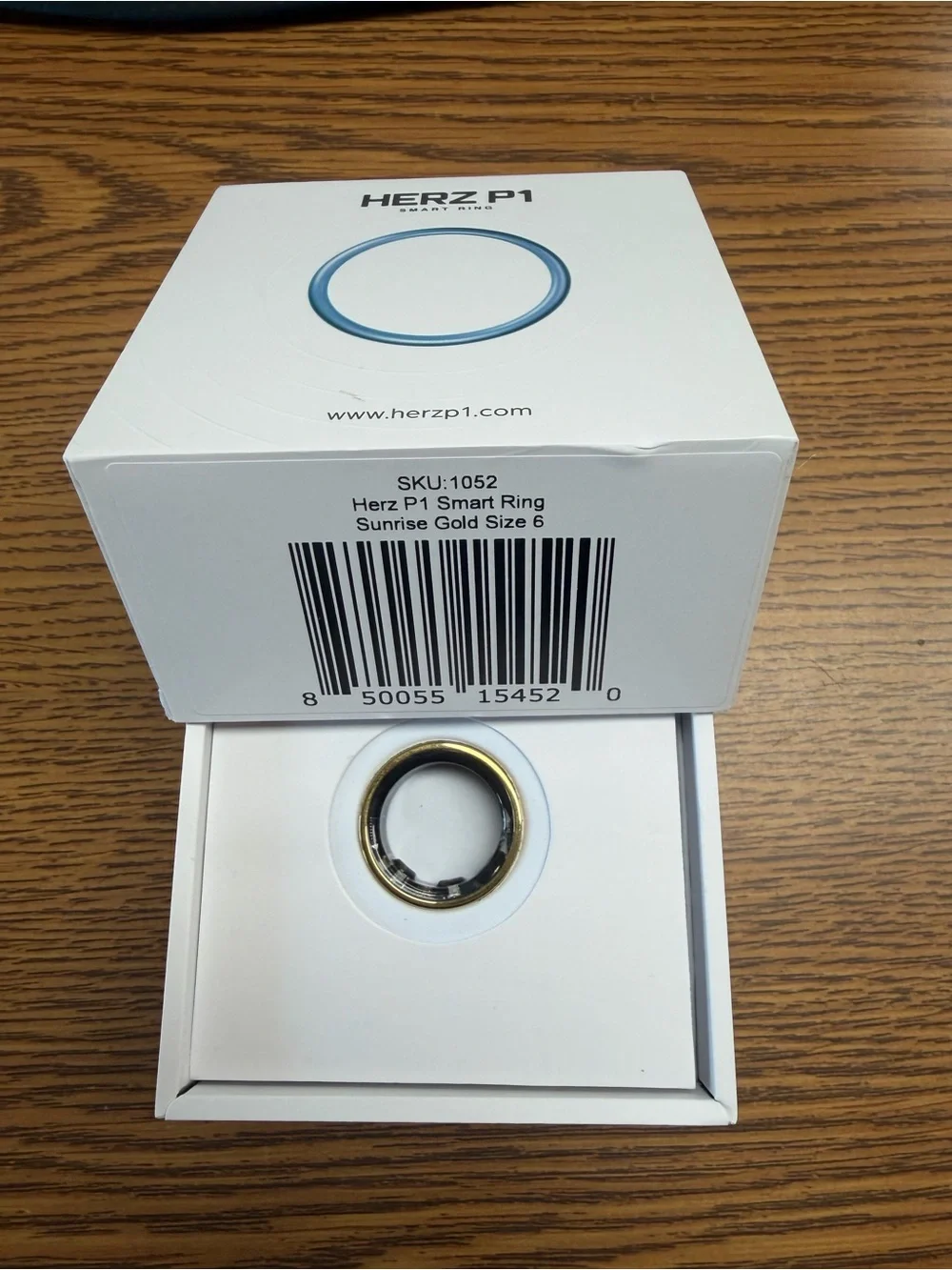HerzP1 Sunrise Gold Smart Ring - Size 6