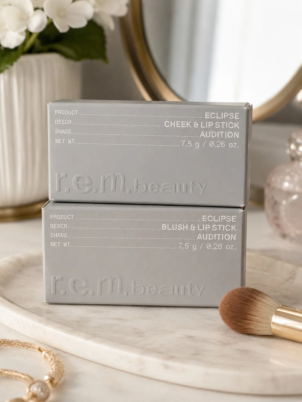 r.e.m. beauty Eclipse Cheek & Lip Stick Duo Audition Blush Lip Color Set NIB