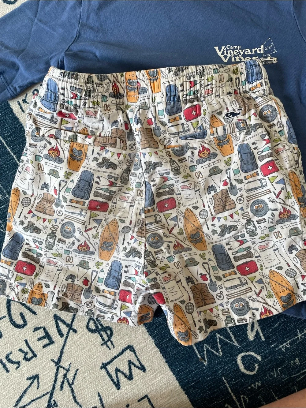 Vineyard Vines size 5 set - blue Camp Tee with Printed Shorts
