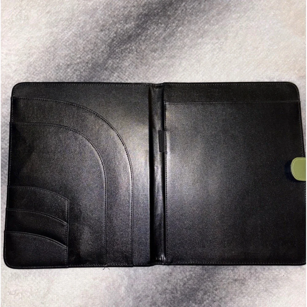(A2) UNT University of North Texas Green Faux Leather Portfolio Organizer Pad