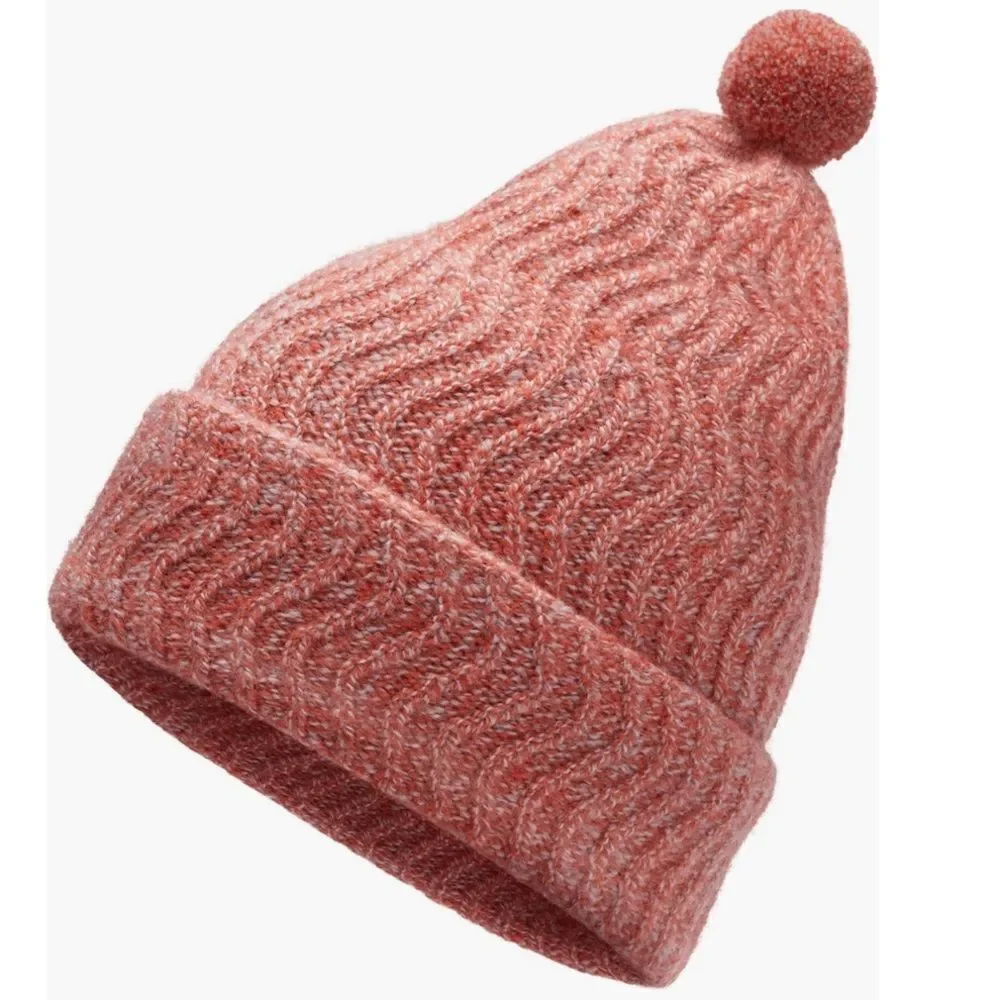 Allbirds Toddler' Smallbirds Pompom Merino Wool Beanie Hat, Red Maple, M/L,‎ NWT