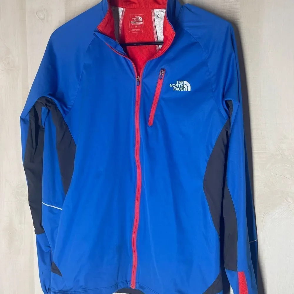 The North Face flight series blue black red jacket, size small‎