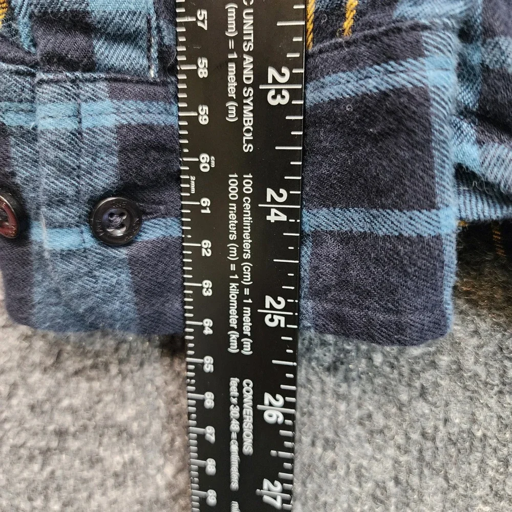 The North Face Men's Plaid Cotton Flannel Button Up Outdoor Hiking Shirt Size M