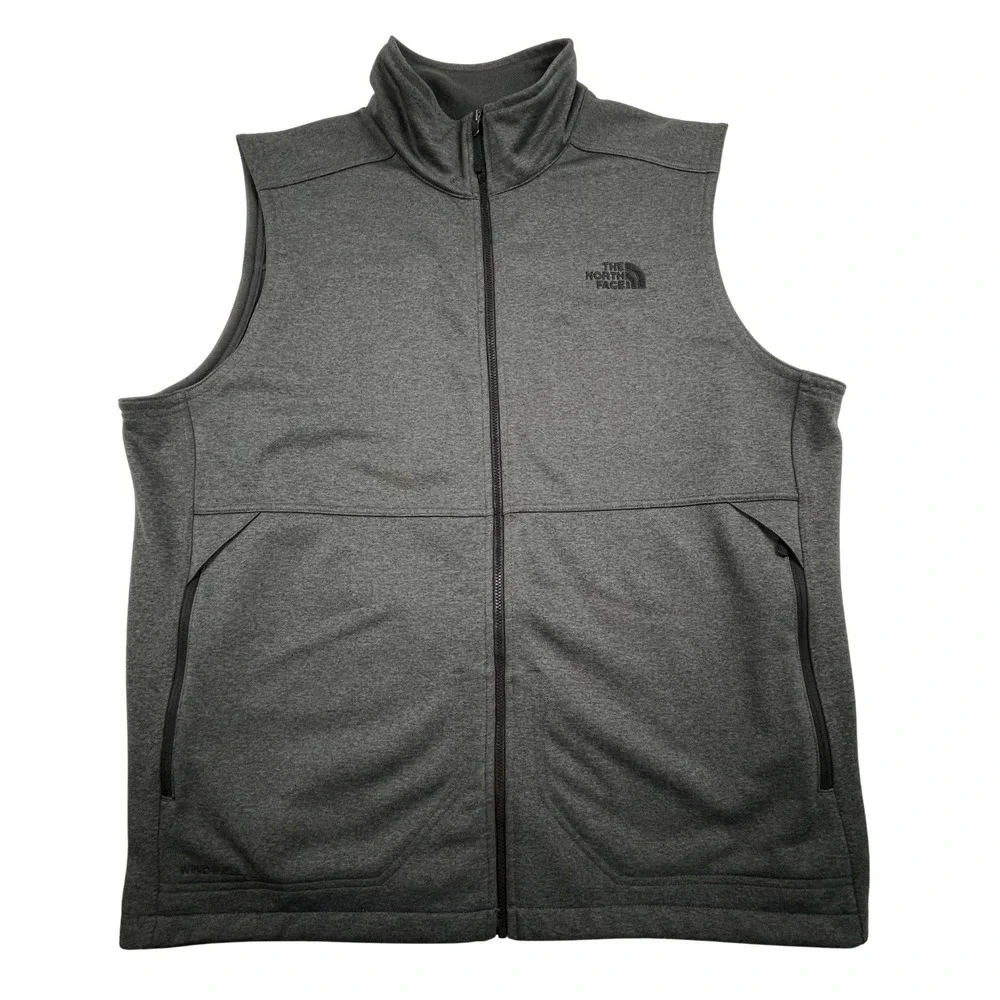 The North Face Apex Canyonwall Vest Mens XL Gray WindWall Softshell Fleece Lined