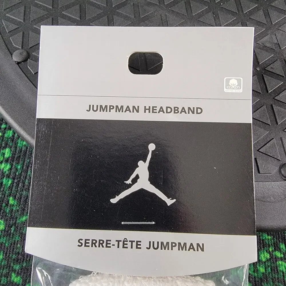 Vintage Nike Michael Jordan Jumpman Sweat Headband - NEW White/Blue 590831-100