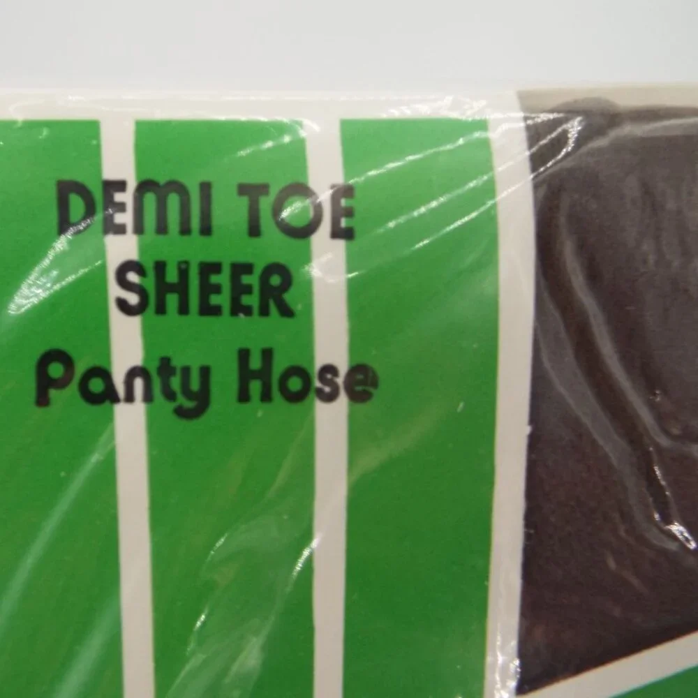 Vintage Hudson's Dark Taupe Demi Toe Sheer Pantyhose Lot of 4 Size B