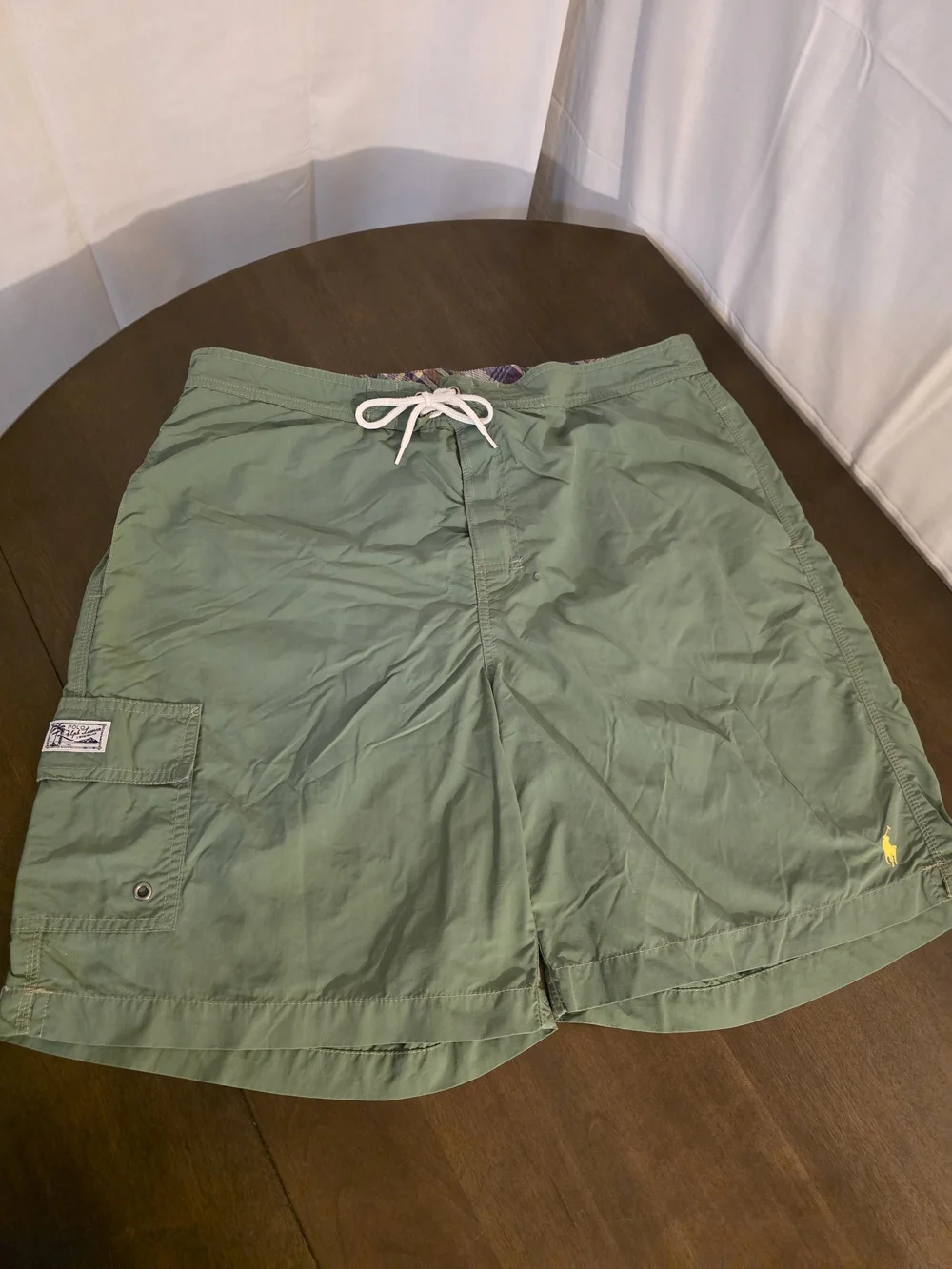 Polo by Ralph Lauren Vintage Olive Green Swim Shorts Sz XL