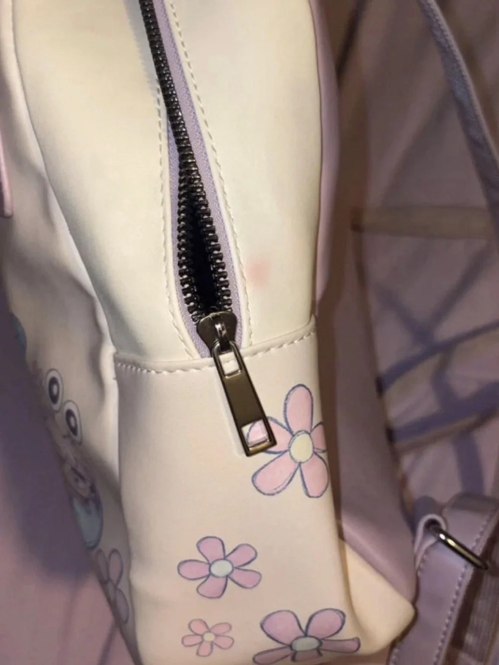 Pixar Kids' Lilac & White Monsters Backpack - Cute Character Design