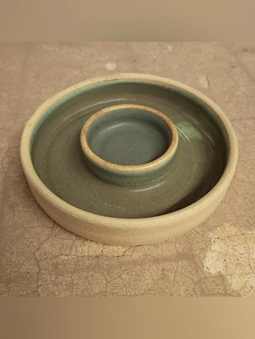 Handmade Ceramic Chip 'n' Dip Bowl