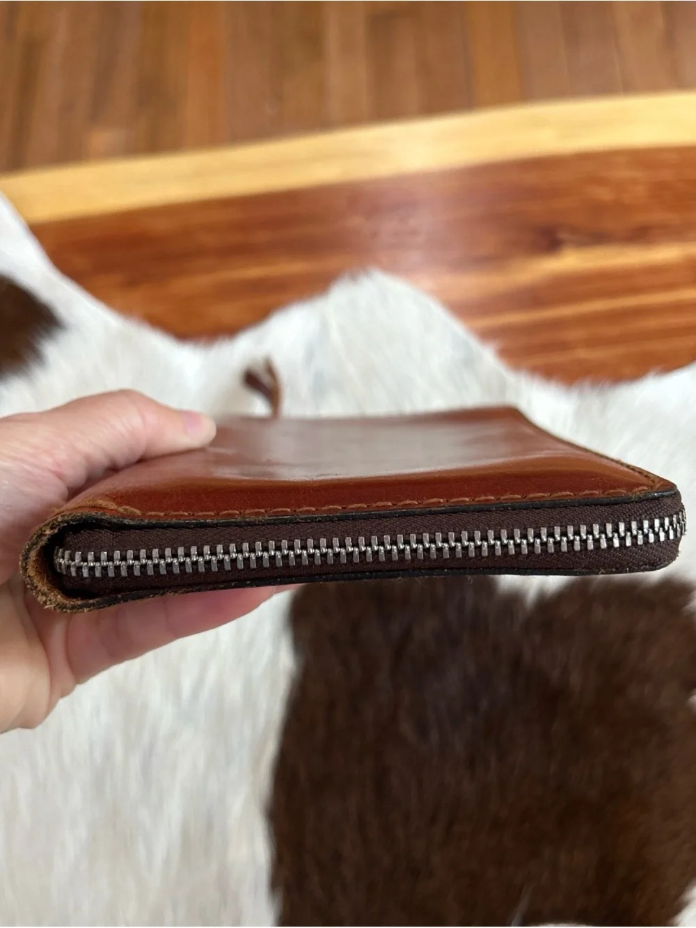 Vintage Planner Organizer Binder Leather Brown