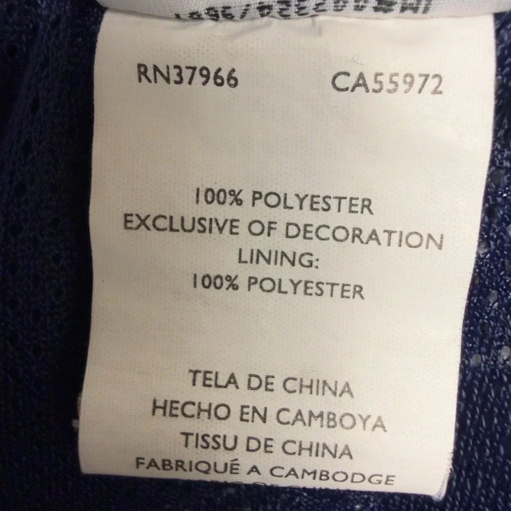 Nike Mens Swim Trunks Navy Blue Cargo Pocket Mesh Lined Large RN37966