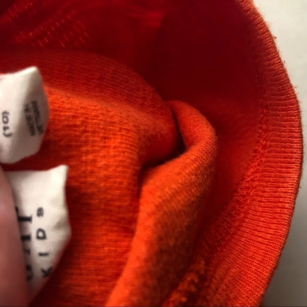 Gap orange with ombre blue logo waffle knit long sleeve shirt 10
