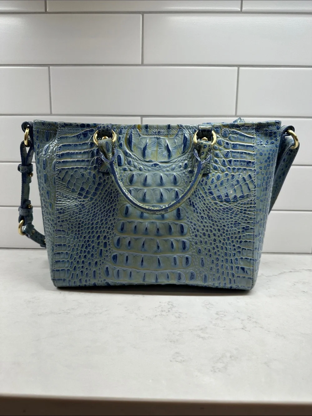 N/A croc embossed