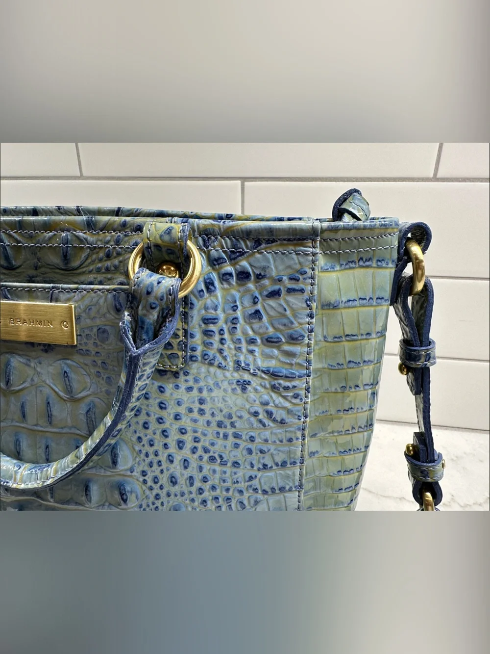 N/A croc embossed