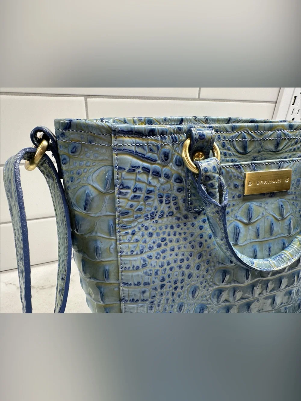 N/A croc embossed