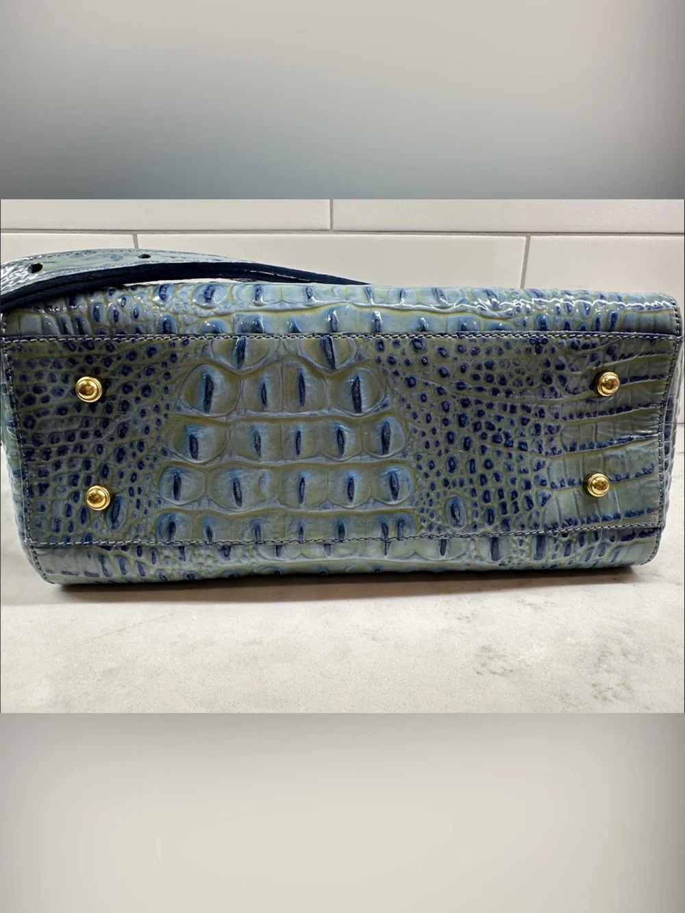 N/A croc embossed
