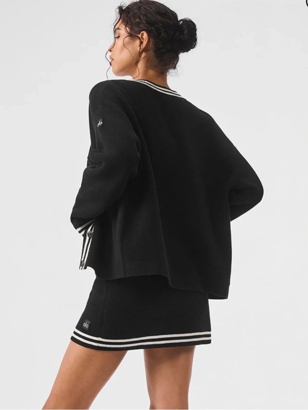 Alo yoga Tennis club sweater knit cardigan