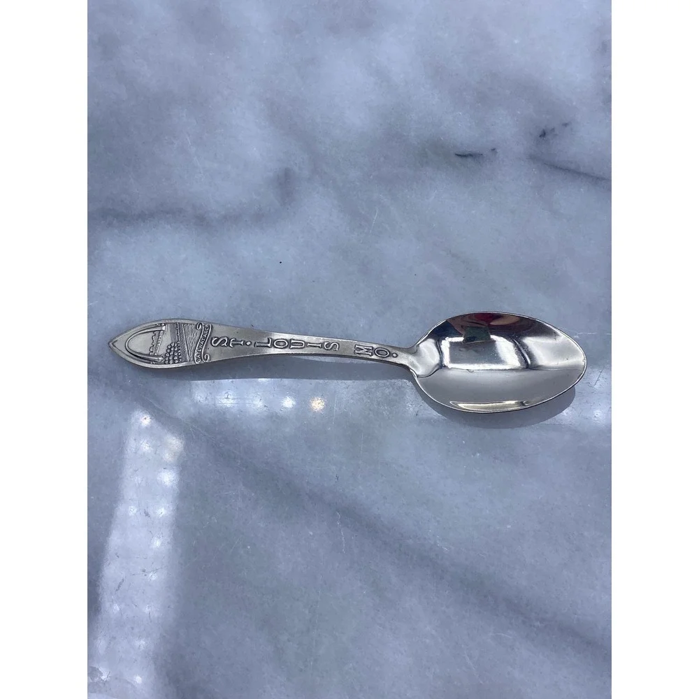 Sterling Silver St Louis MO Souvenir Spoon Gateway Arch .925 .4oz Collector MCM