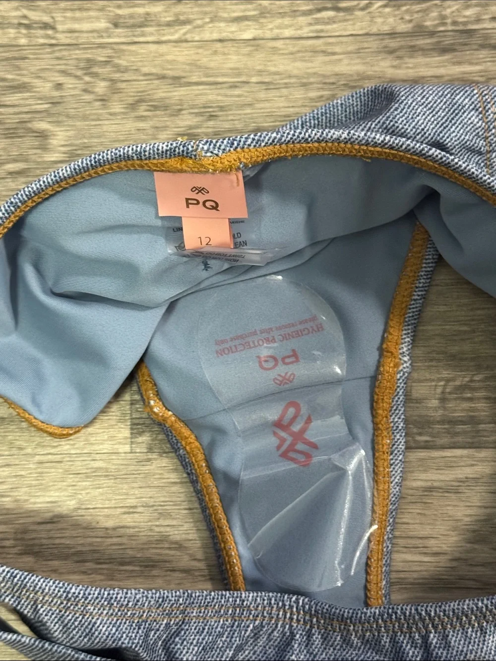NWT PQ Girls Indie Sky Belted Bikini set girls sz 12