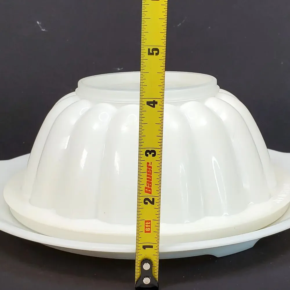 Vtg 3 Piece Tupperware Jel-N-Serve Mold 631 Heart Lid 616 Mold 617 Serving Tray