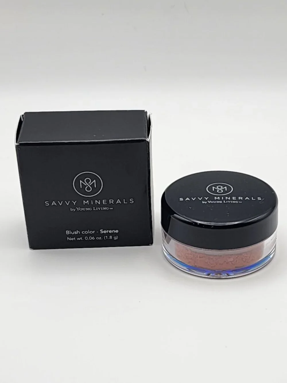 Young Living Savvy Minerals Loose Powder Blush Serene Coral Peach 0.06oz