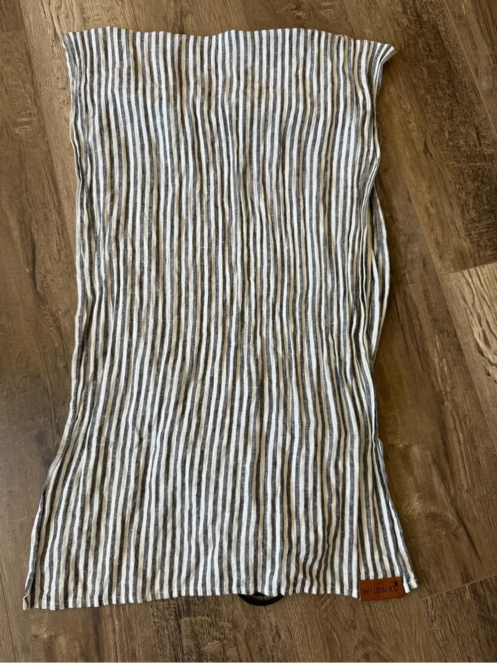 WildBird Black & White Striped Ring Sling with Leather Logo